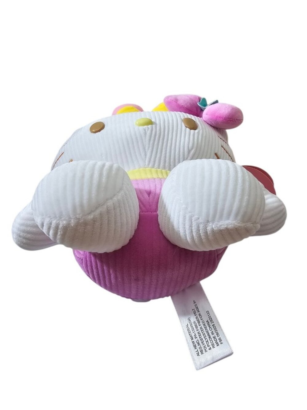 Hello Kitty 11" Corduroy 2026 Easter Bunny Plush Pink Bow New With Tag - Picture 5 of 10